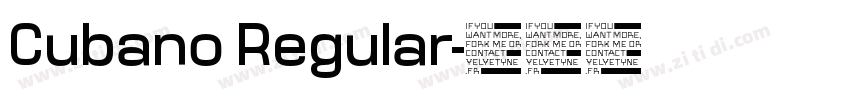 Cubano Regular字体转换